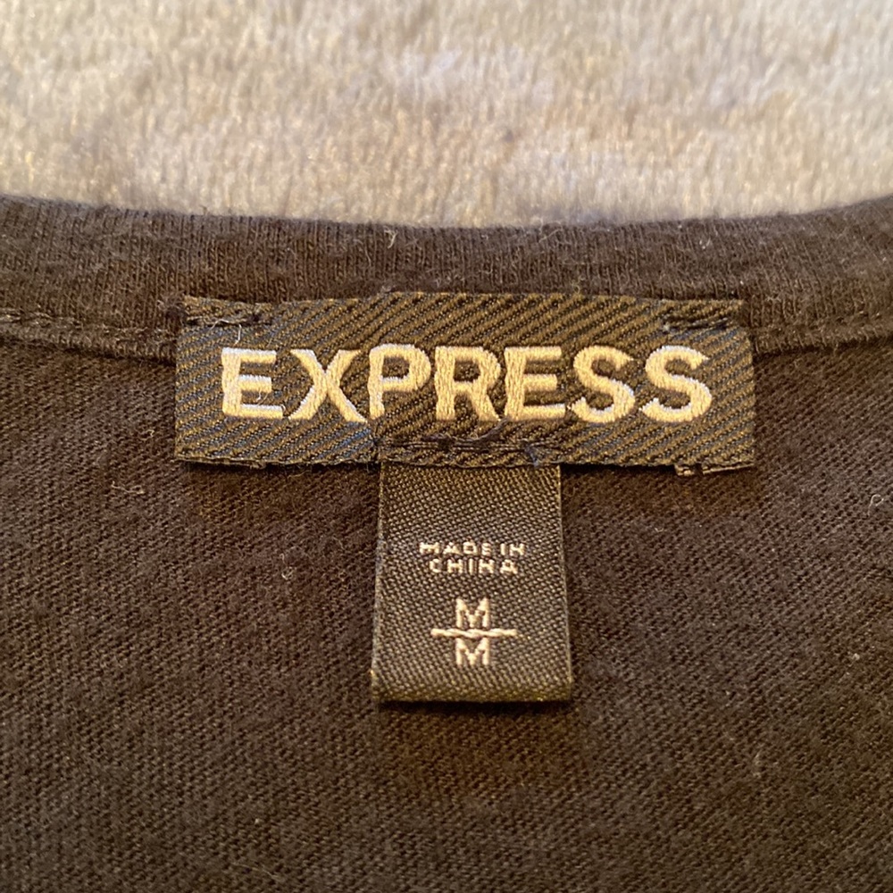Express Black Eyelet Beaded Sequined Fringe Sleeveless Top - Picture 3 of 8
